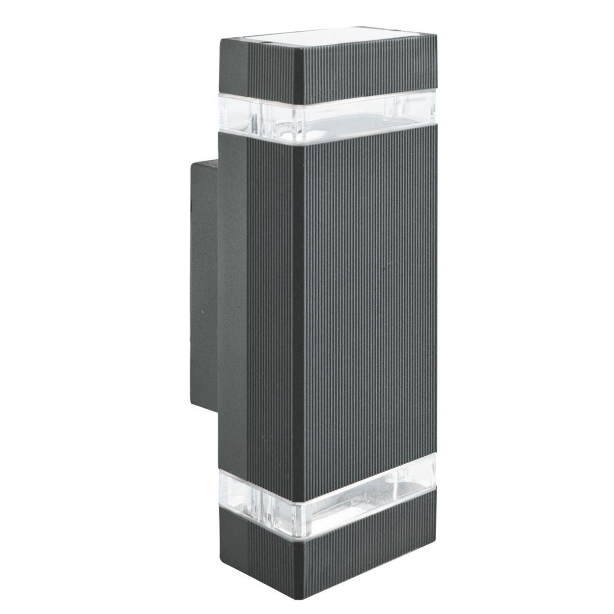 Searchlight Sheffield LED Buiten Wandlamp Zwart & Glas Diffuser,IP44