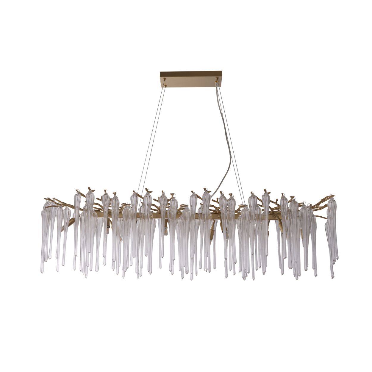 Searchlight Heritage 10Lt Diner Bar Hanglamp, Goud Metaal and Helder Glas