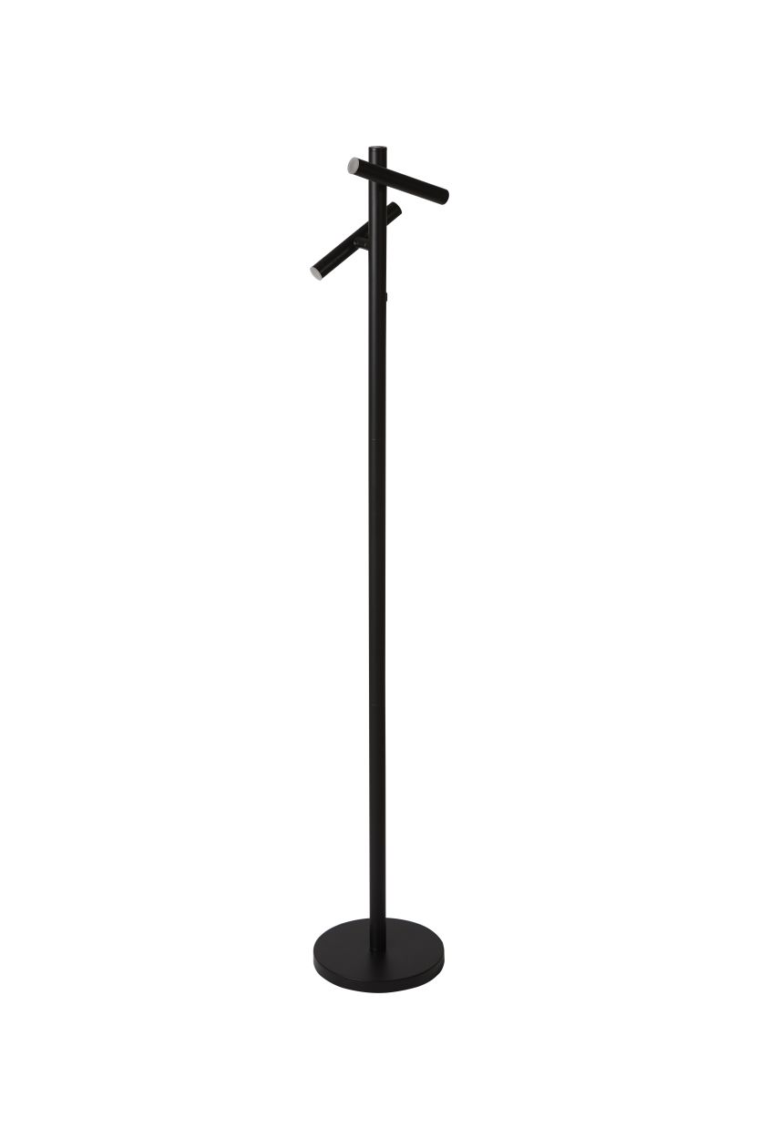 Searchlight Oplaadbaar 2Lt Vloerlamp, Zwart Metaal