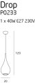 Maxlight P0233 Hanglamp Drop Zwart