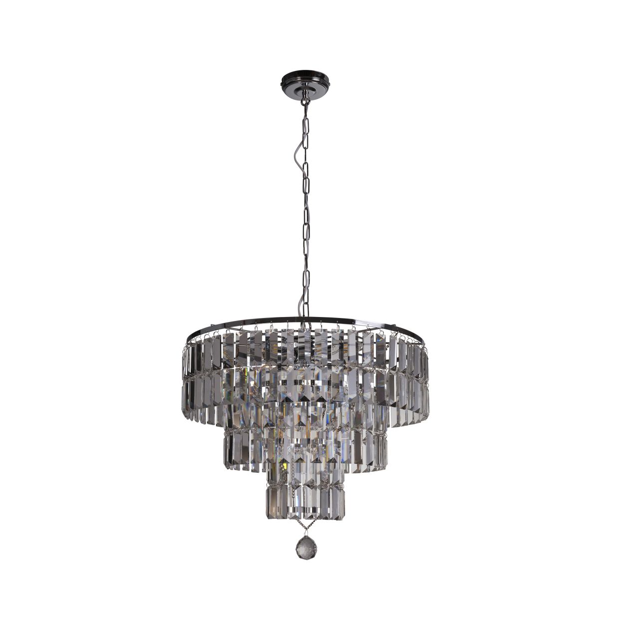Searchlight Empire 5Lt Hanglamp Chroom Metaal & Helder Kristal