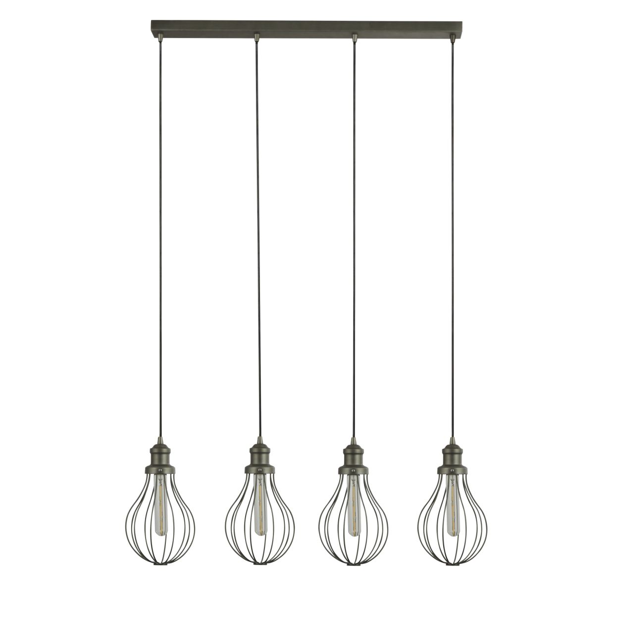 Searchlight Balloon 4Lt Bar Hanglamp Pewter Metaal