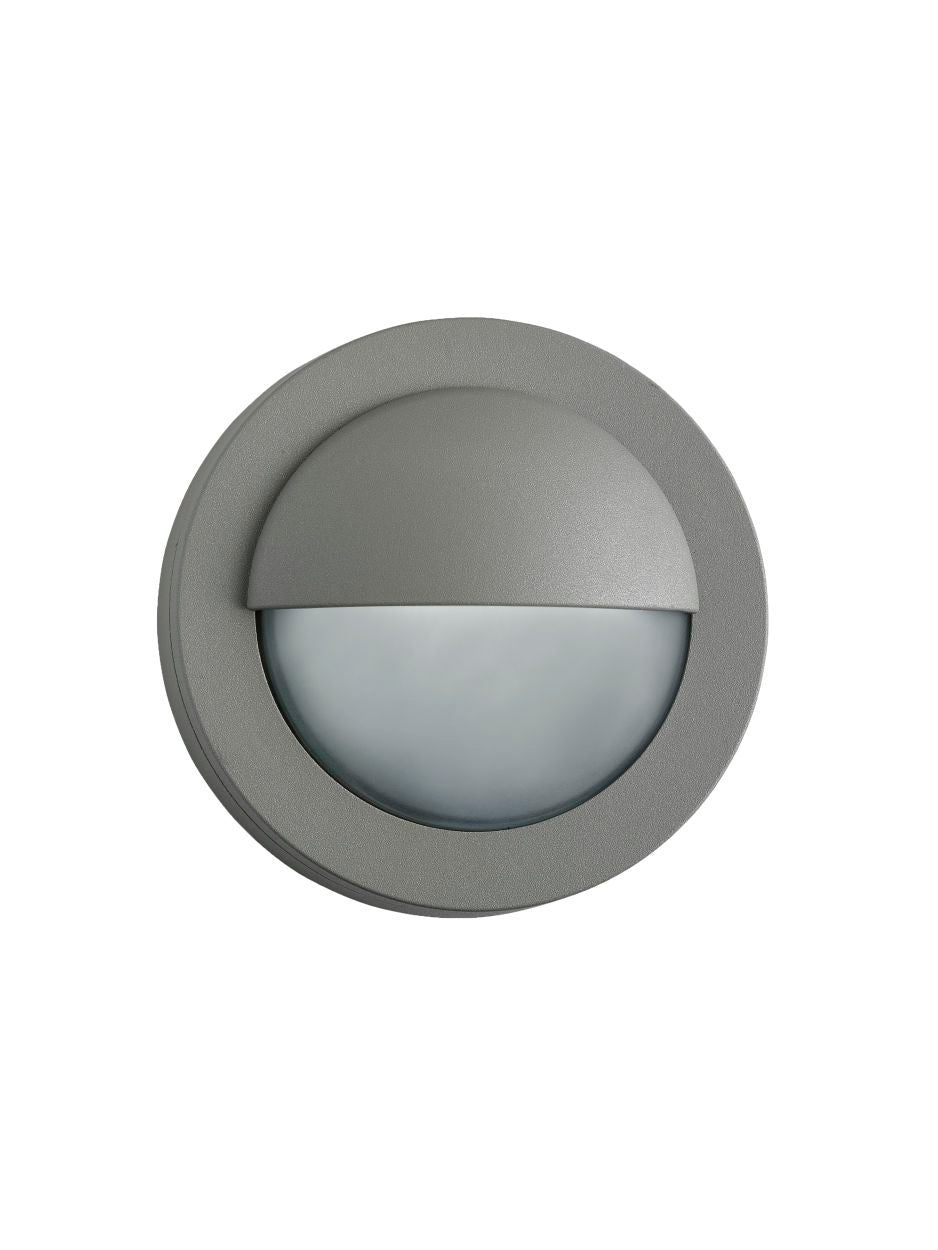 Searchlight Bangor Buiten Wandlamp Grijs Metaal & Polycarbonate
