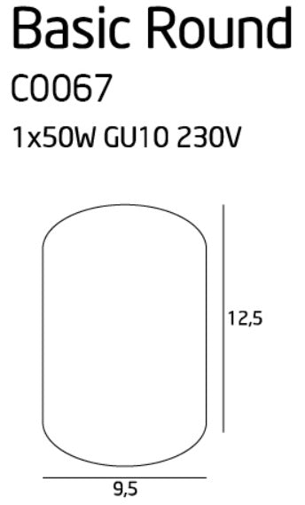 Maxlight C0067 Plafondlamp Basic Rond Wit