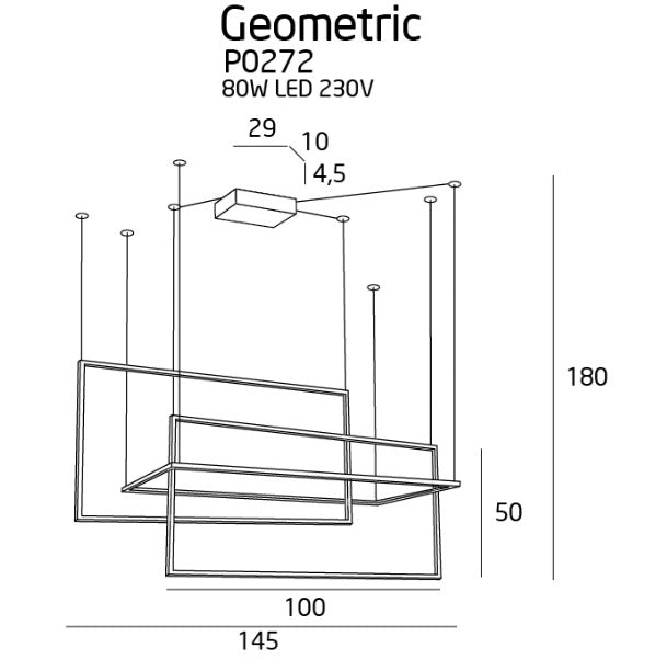 Maxlight P0272 Hanglamp Geometric Wit
