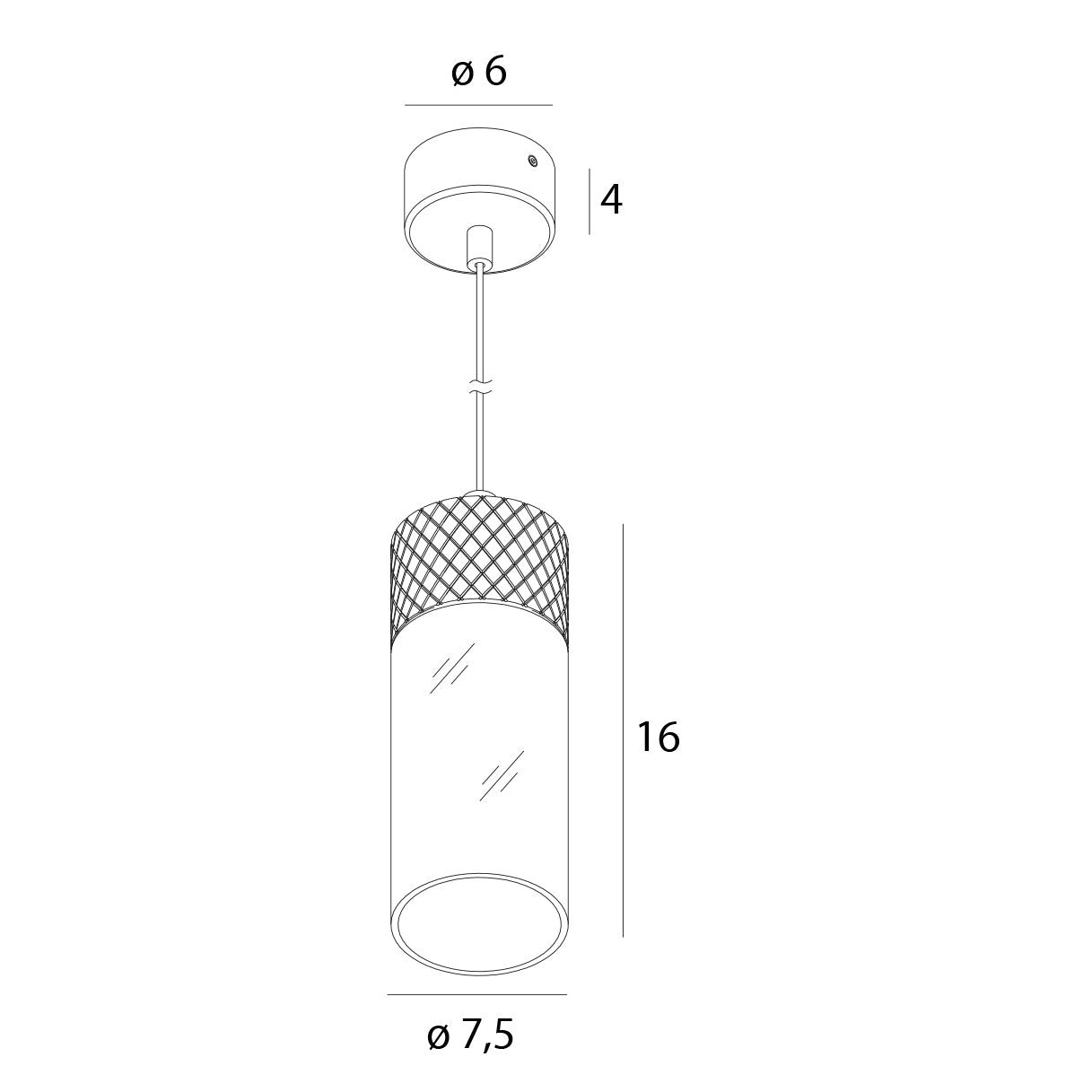 Maxlight P0639 Hanglamp Fusion Ral7044
