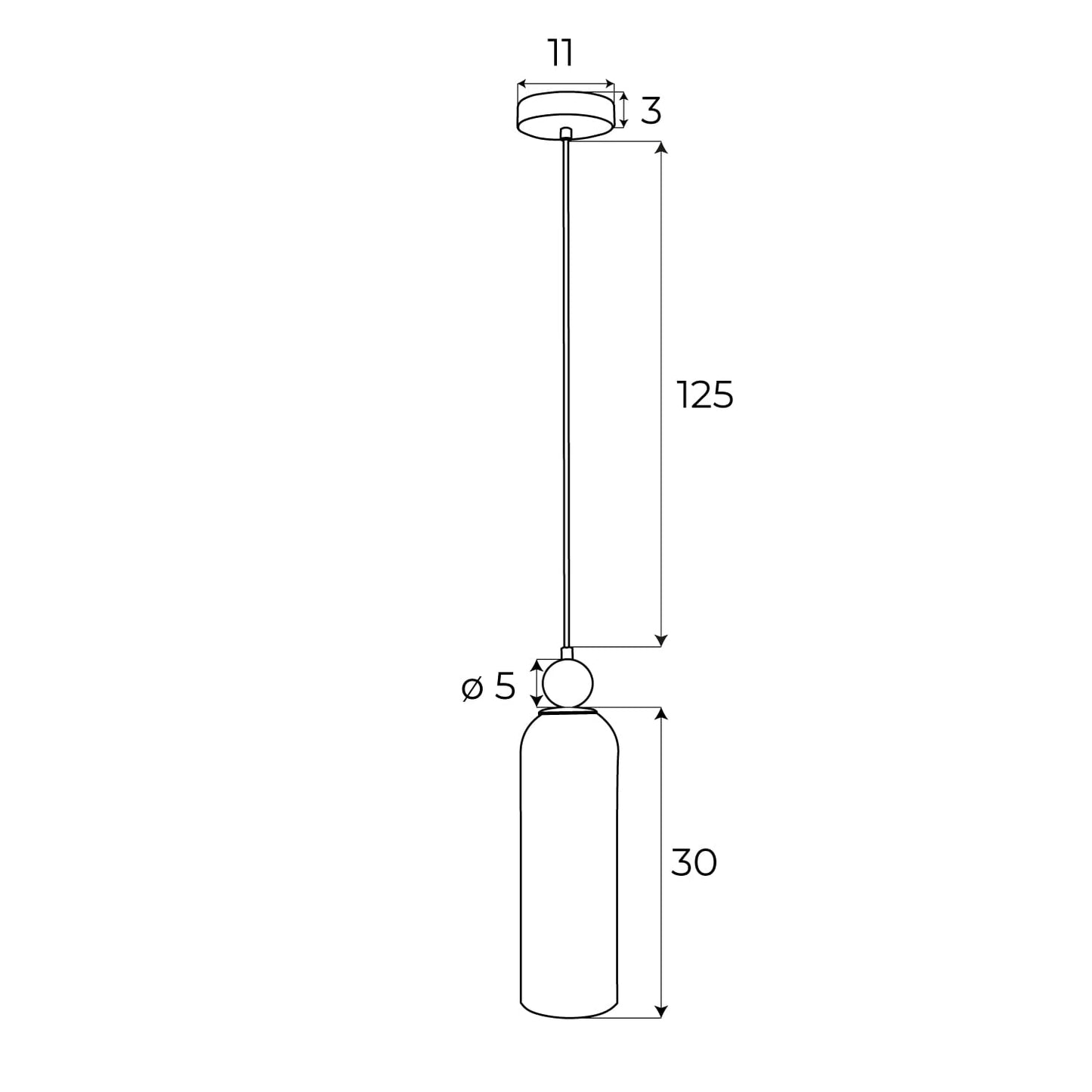 Maxlight P0511 Hanglamp Campanila Smokey Glas