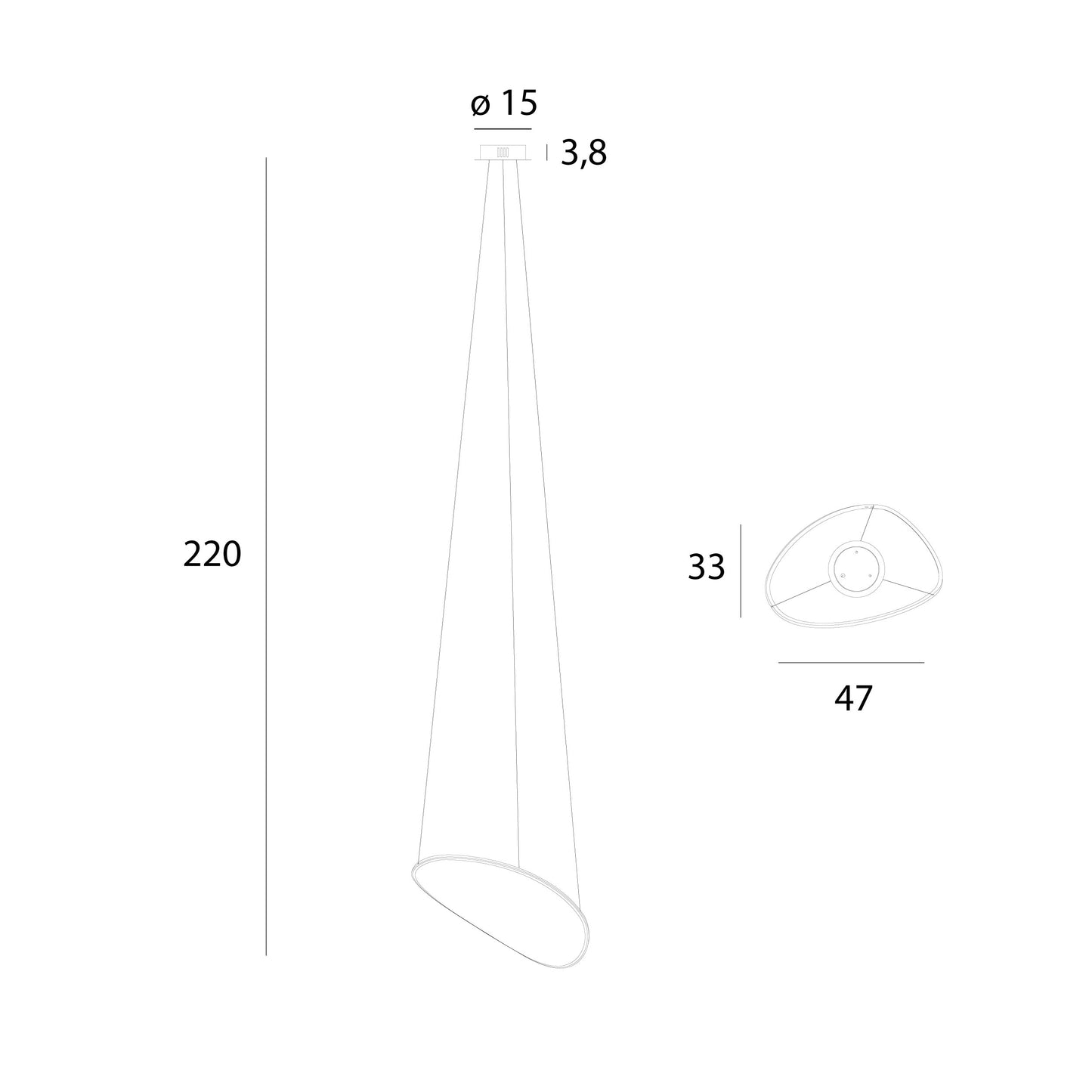 Maxlight P0636D Hanglamp Empire 17W