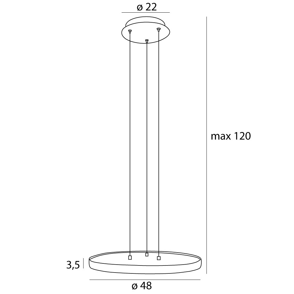 Maxlight P0556 Hanglamp Vik 50Cm