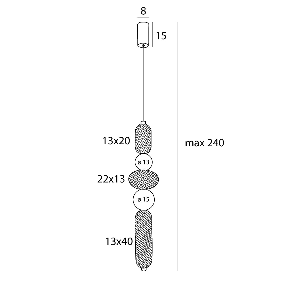 Maxlight P0592 Hanglamp Bora B