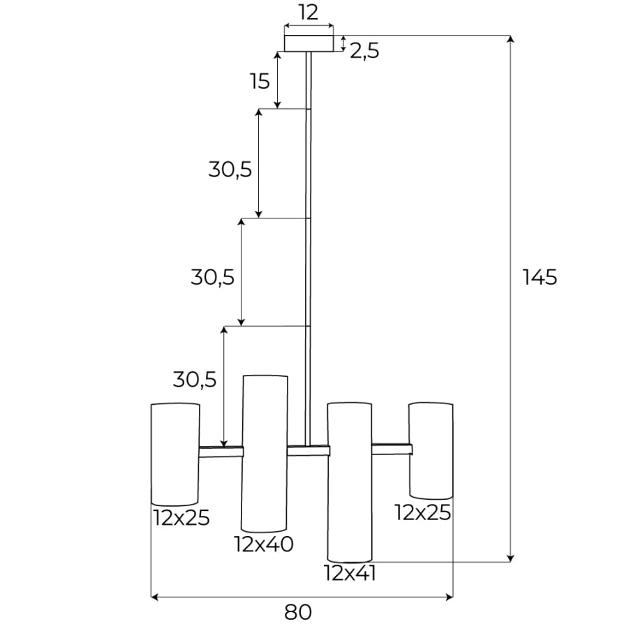 Maxlight P0502 Hanglamp Laxer Wit