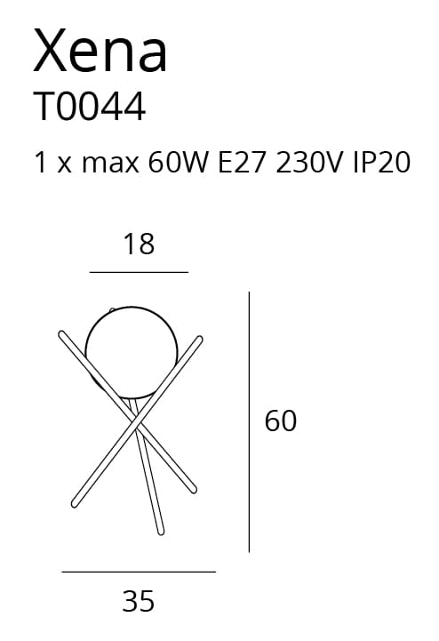 Maxlight T0044 Tafellamp Xena