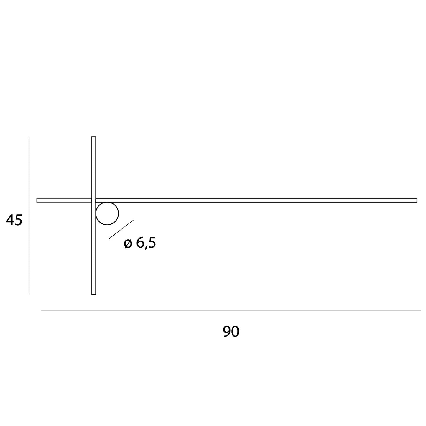 Maxlight W0370 Wandlamp Arne 90Cm 15W Ip44 3000K