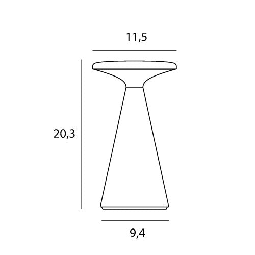 Maxlight T0063 Tafellamp Funghi Zwart Ip44