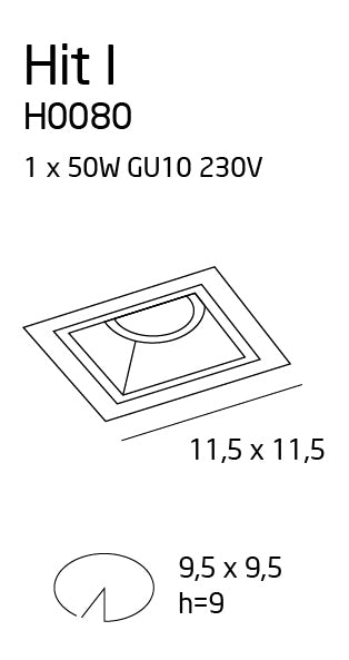 Maxlight H0080 Recessed Lamp Hit I Wit