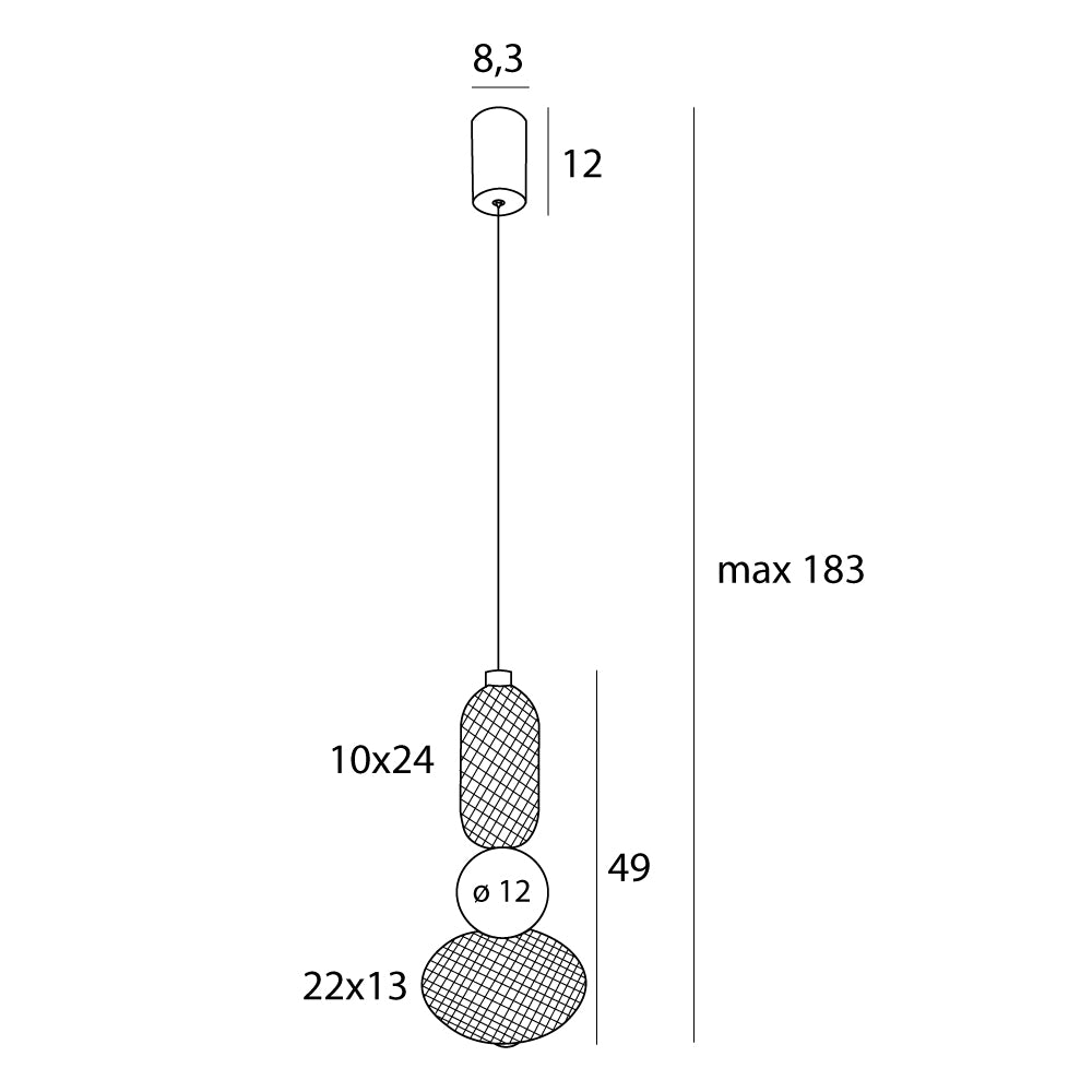 Maxlight P0591 Hanglamp Bora A