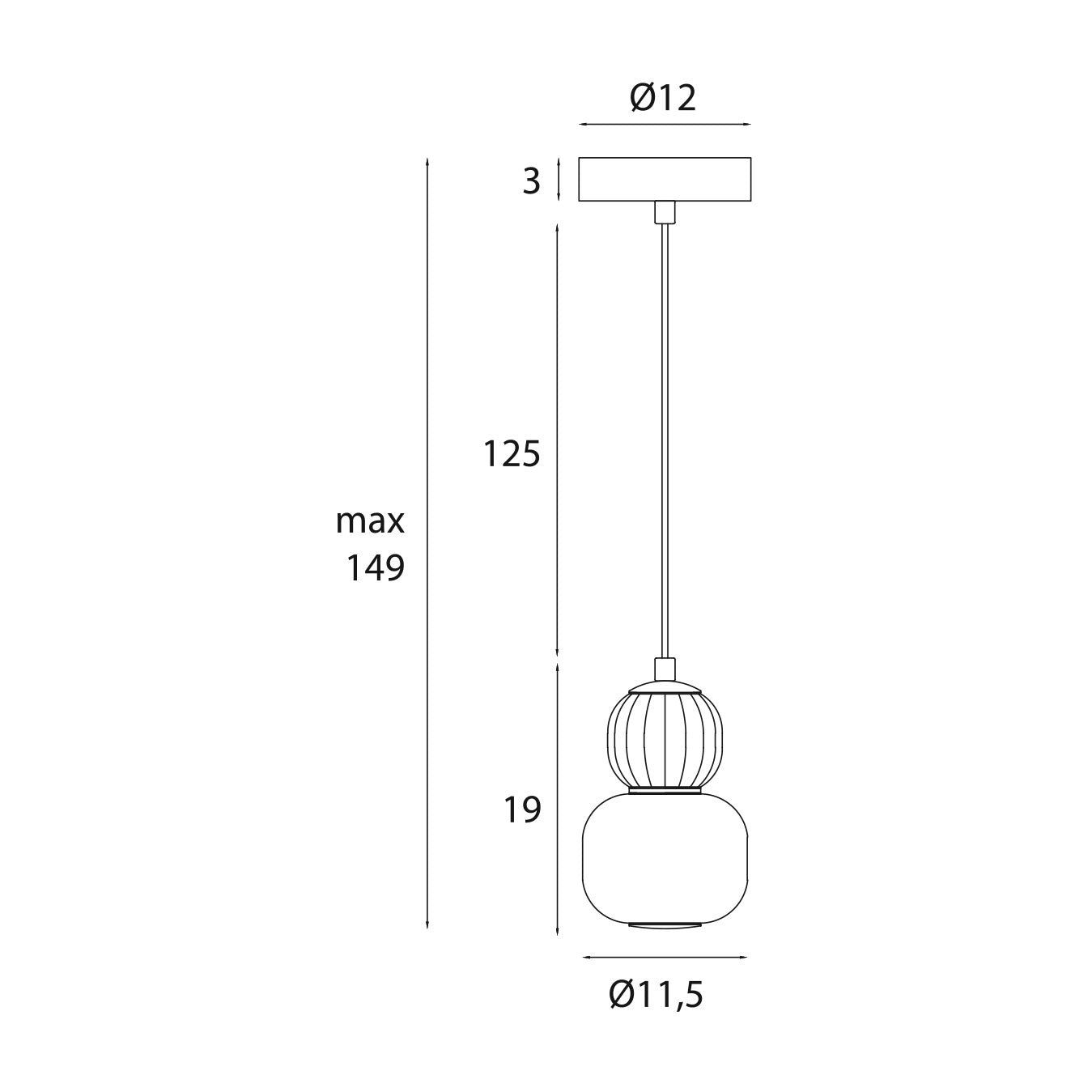 Maxlight P0625 Hanglamp Modern 5W