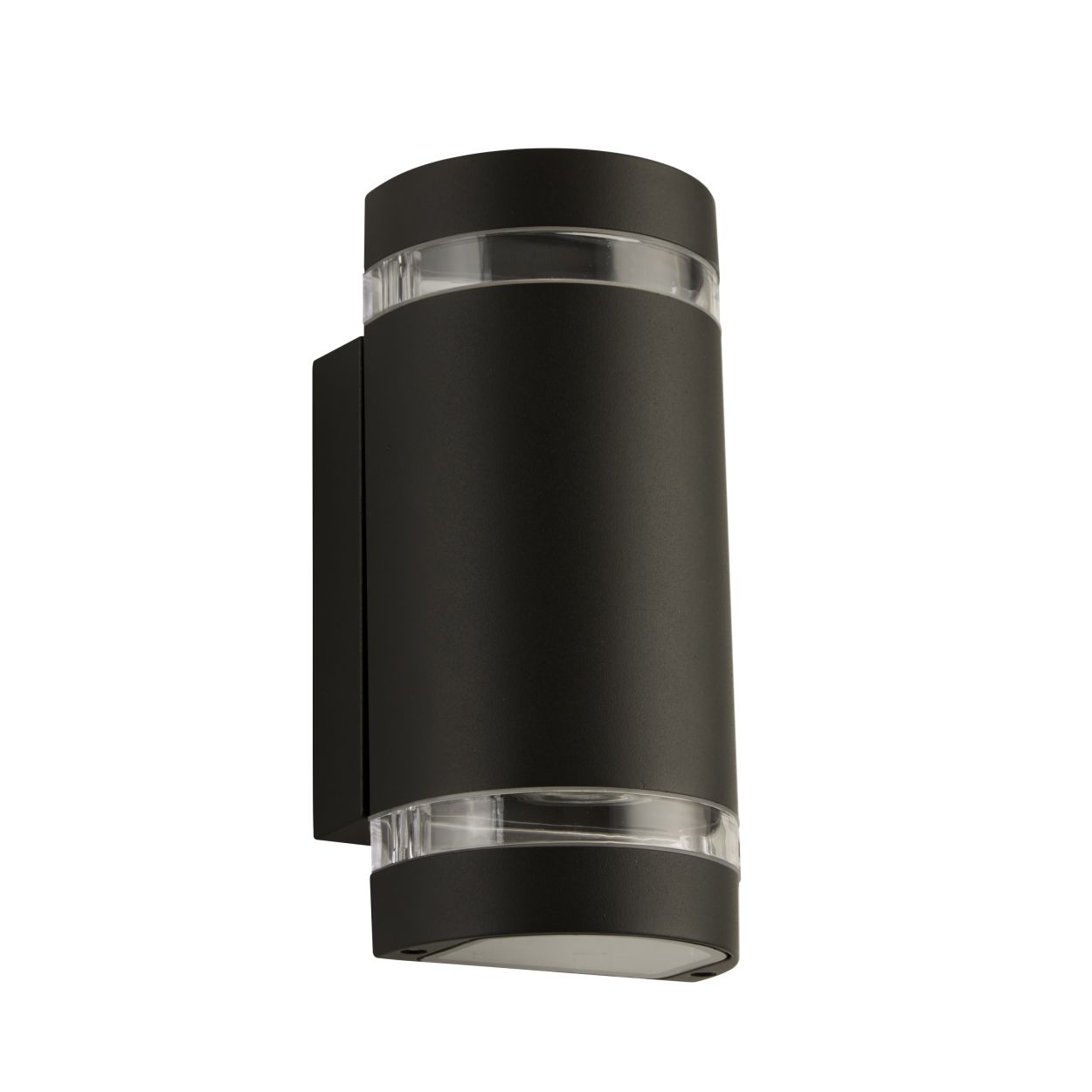 Searchlight Sheffield Buiten 2Lt Wandlamp Zwart, Glas & Polycarb