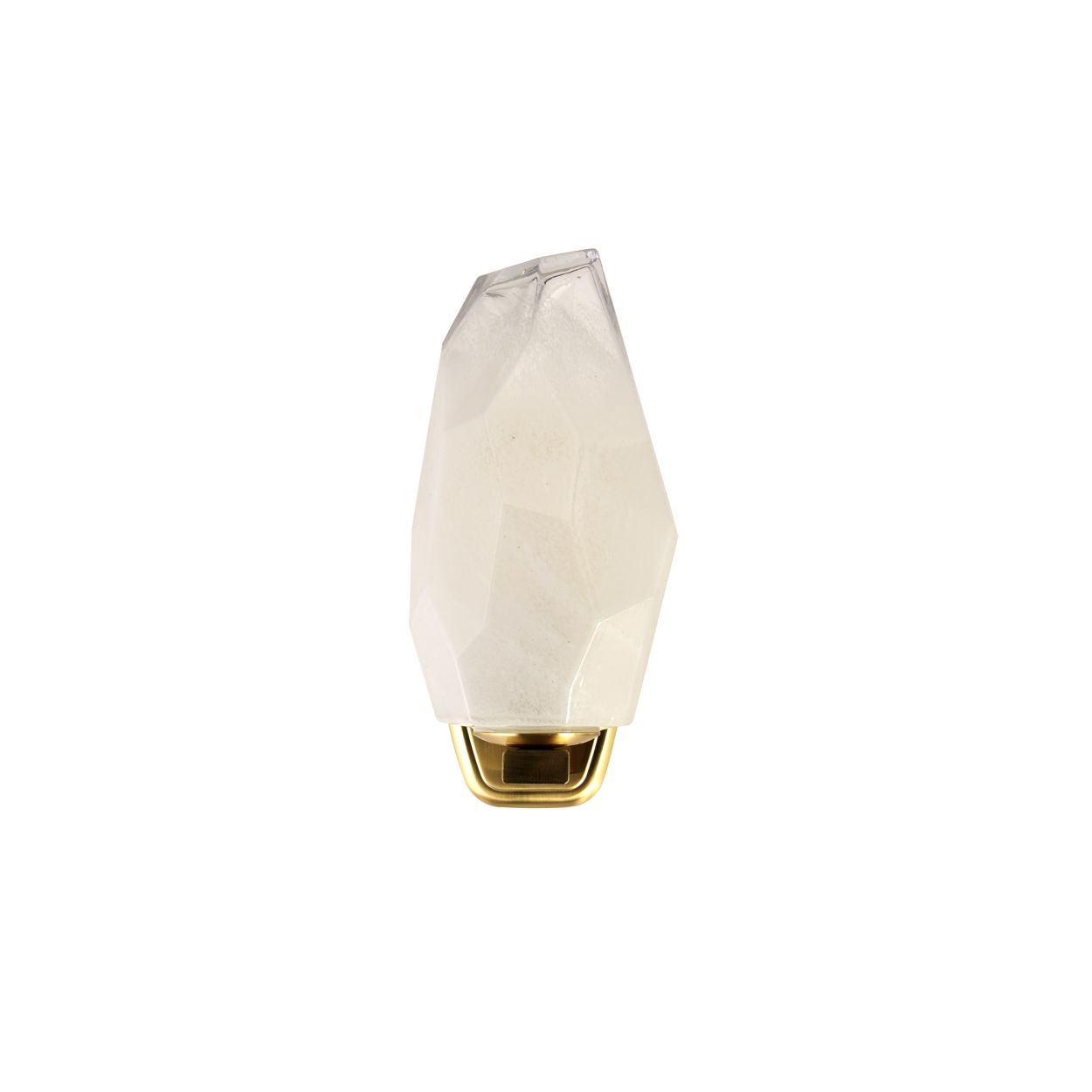 Searchlight Rocky 1Lt Wandlamp, Satin Messing Metaal & Glas