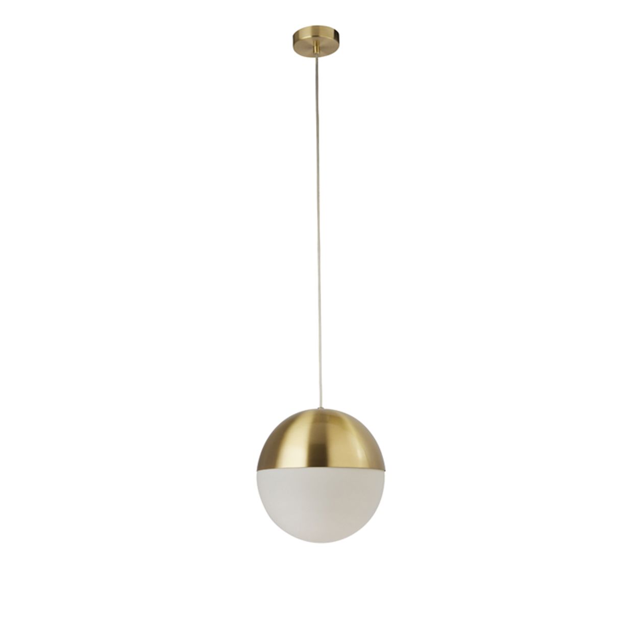 Searchlight Endor Hanglamp Satin Messing & Opal Glas