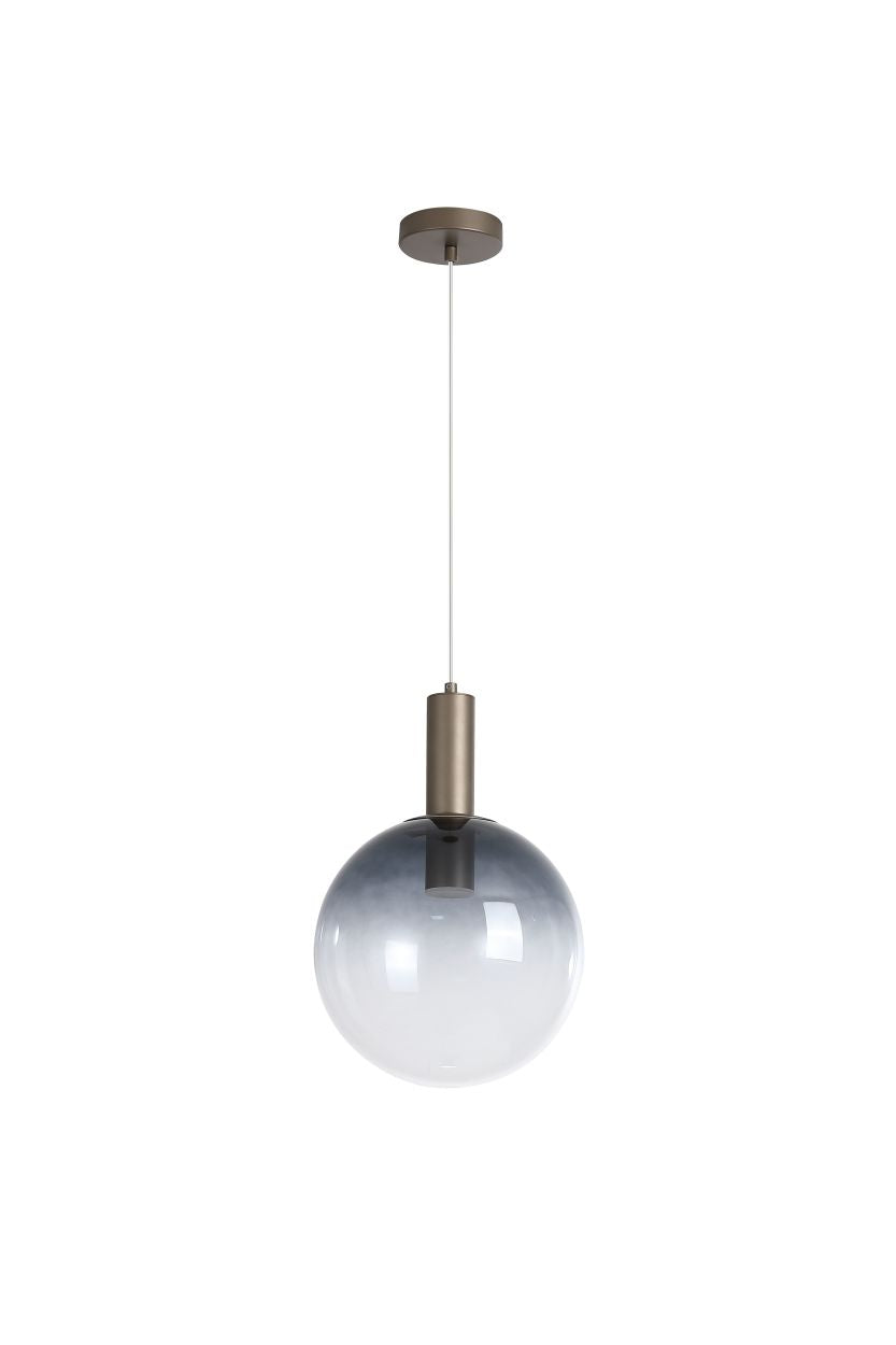 Searchlight Ombre 1lt Hanglamp, Smoked Ombre Glas with Latte Metaal