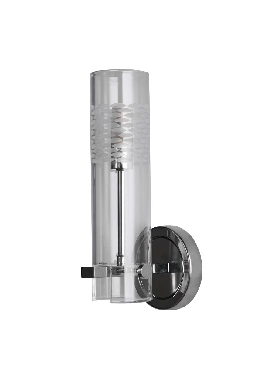 Searchlight Scope Bathroom Wandlamp Chroom Metaal & Helder Etched Glas