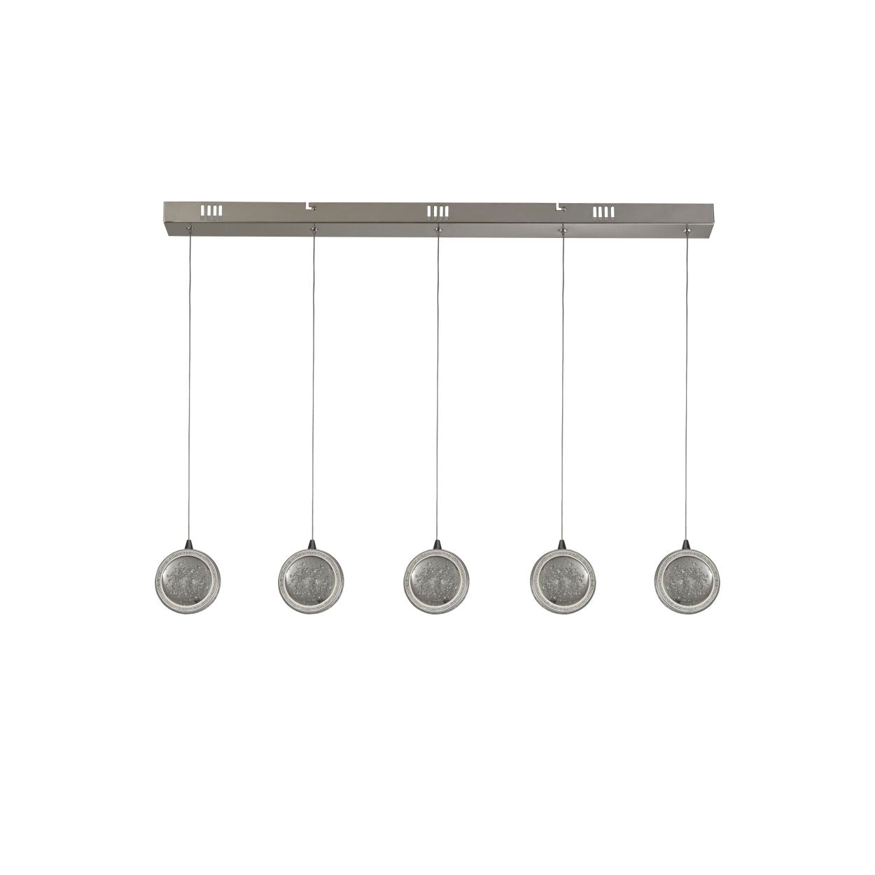 Searchlight Quartz 5Lt Bar Ceiling Hanglamp Chroom & Bubble Glas