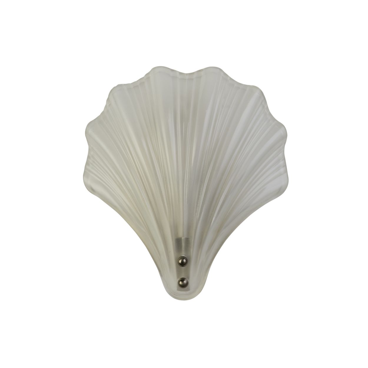Searchlight Shell 1Lt Wandlamp, Satin Zilver Metaal &Mat Glas IP44