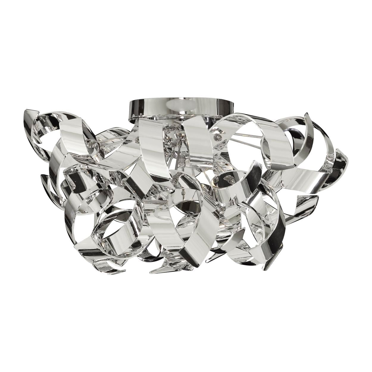 Searchlight Curls 3Lt Semi Flush Chroom Metaal