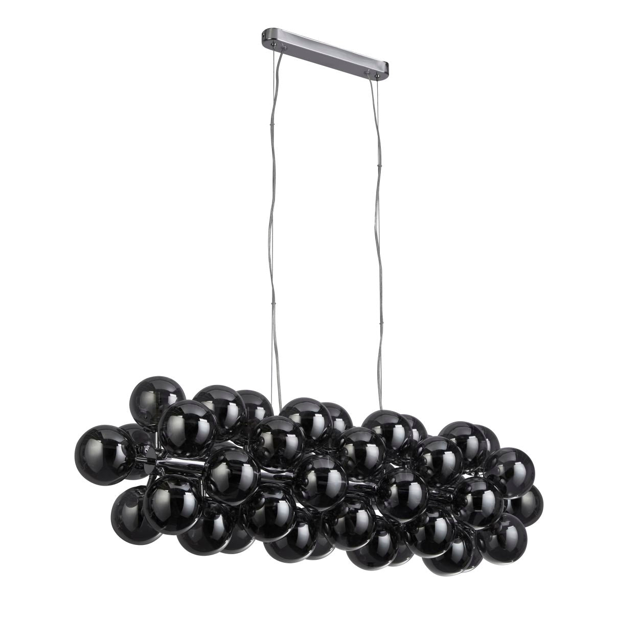 Searchlight Berry 25Lt Bar Hanglamp Chroom Metaal & Smoked Glas