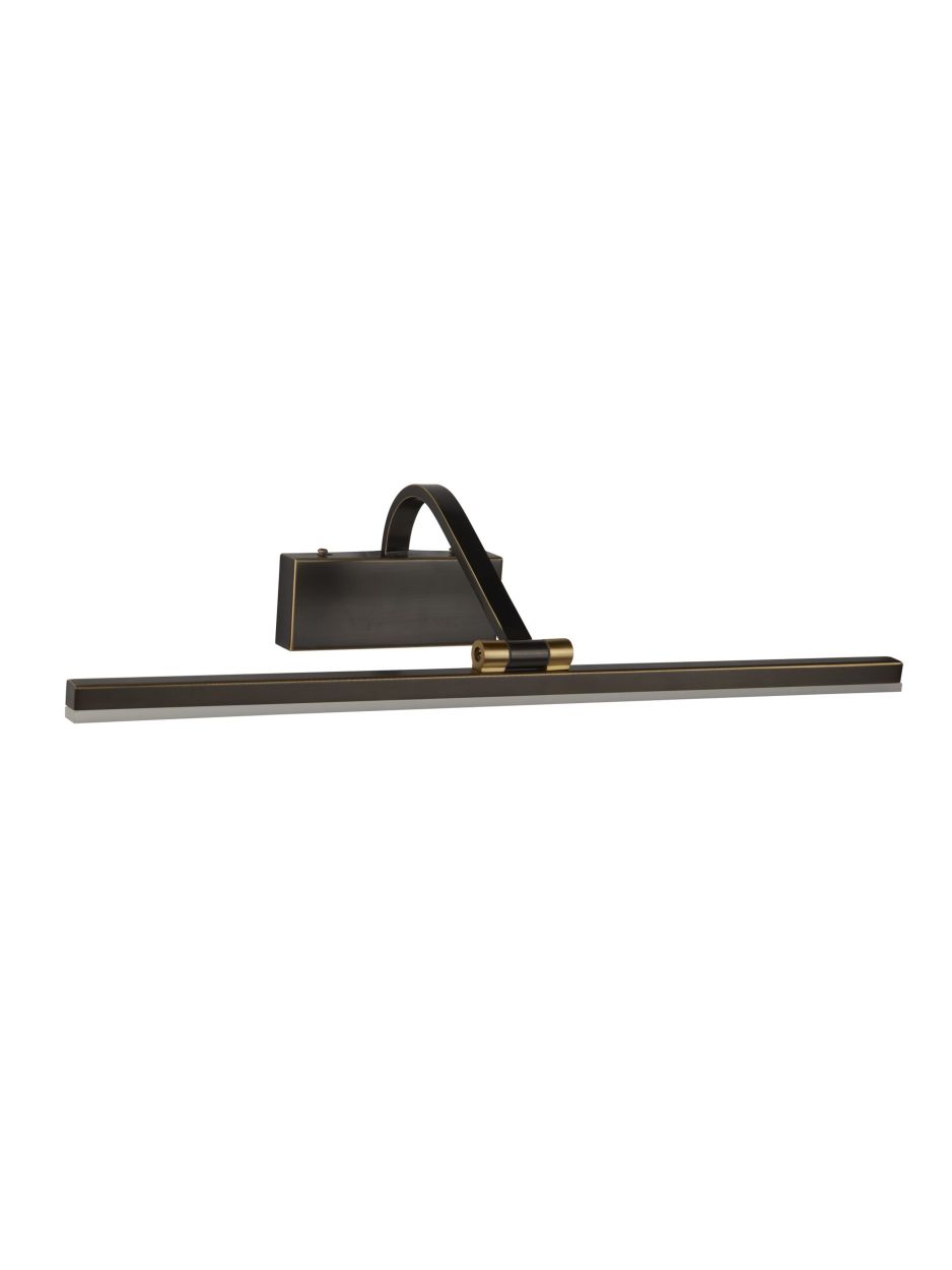 Searchlight Bilbao Picture Light Zwart & Brushed Goud Metaal