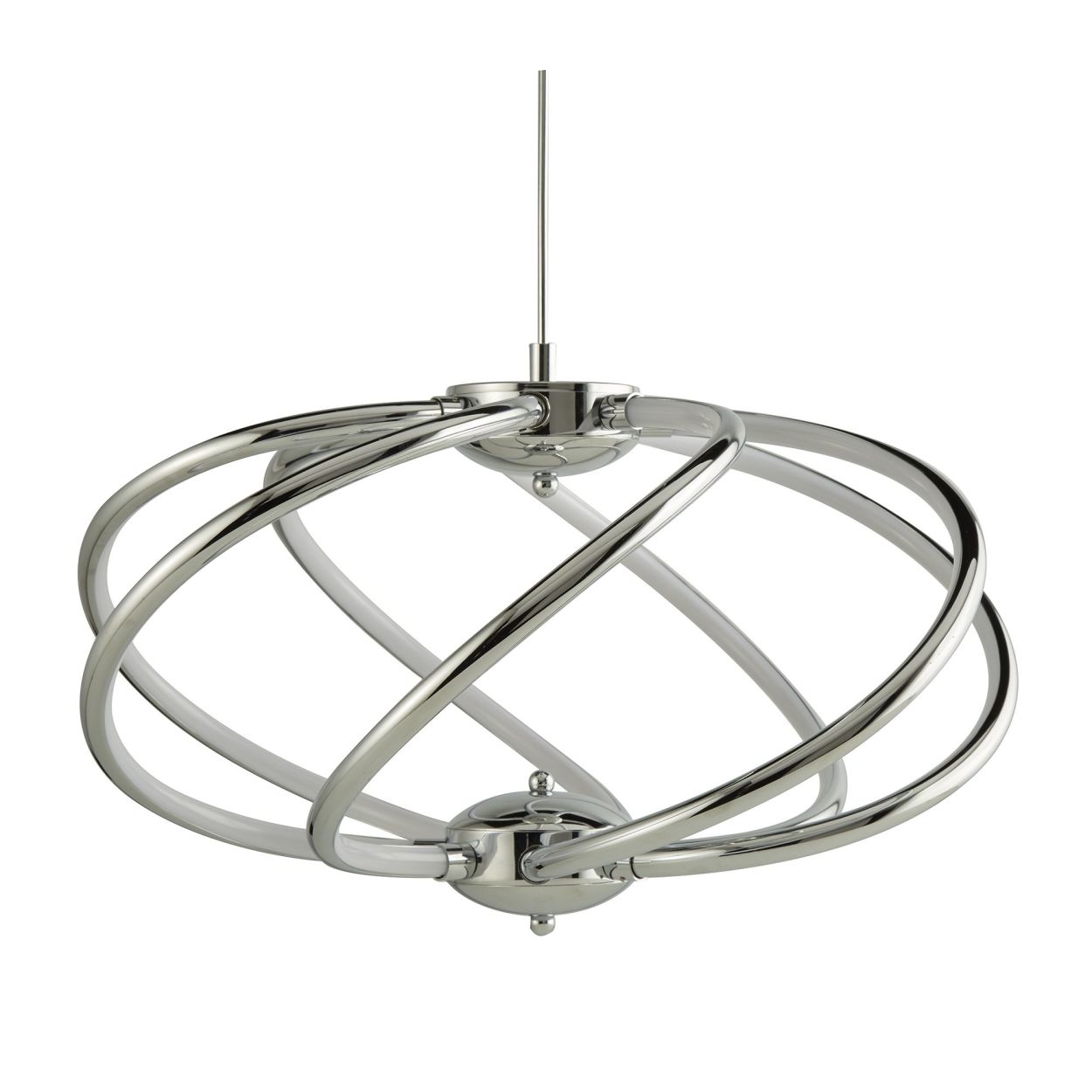 Searchlight Magic 7Lt Hanglamp Chroom Metaal & Opal Acryl