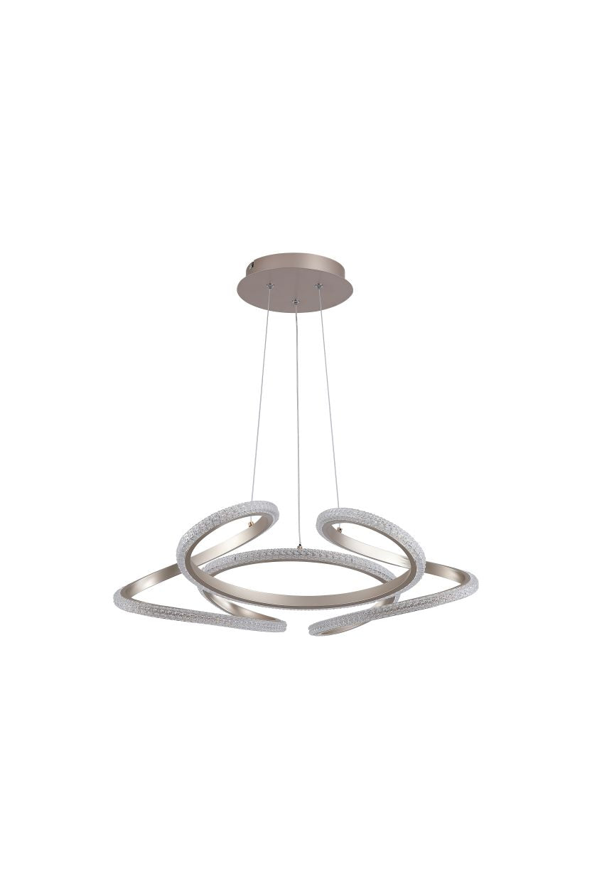 Searchlight Doodle LED Hanglamp, Champagne Metaal