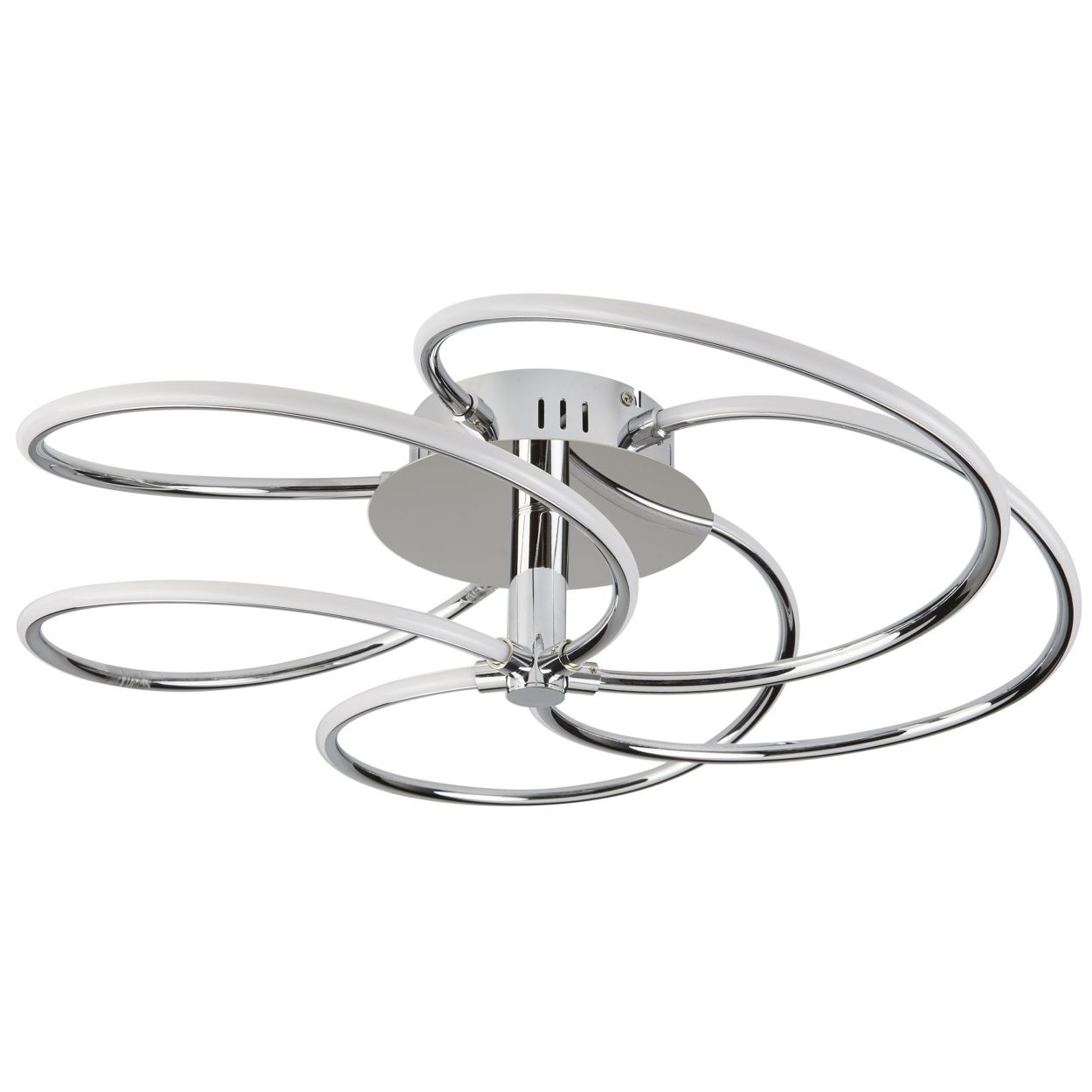 Searchlight Bardot 5Lt Flush Chroom Metaal & Opal Acryl
