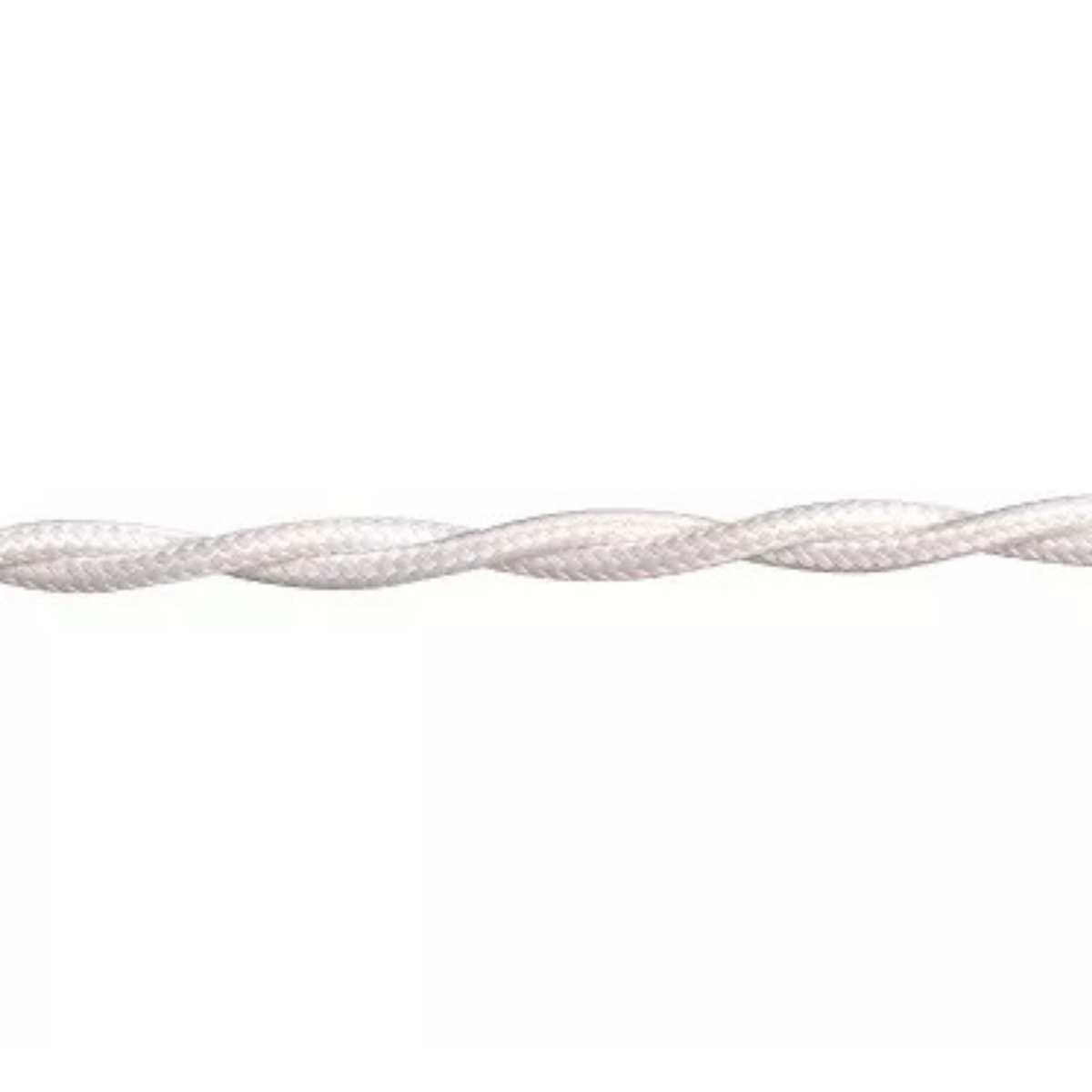 Stofkabel Gedraaid Wit per meter
