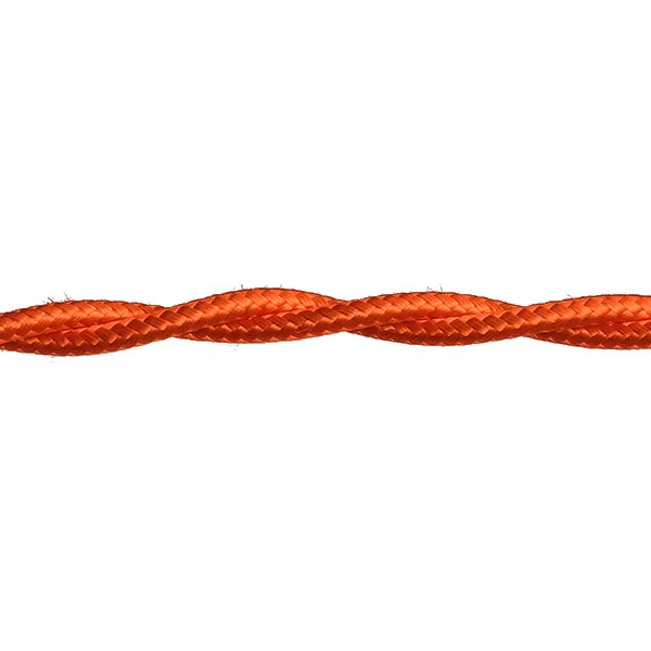 Stofkabel Gedraaid Oranje per meter