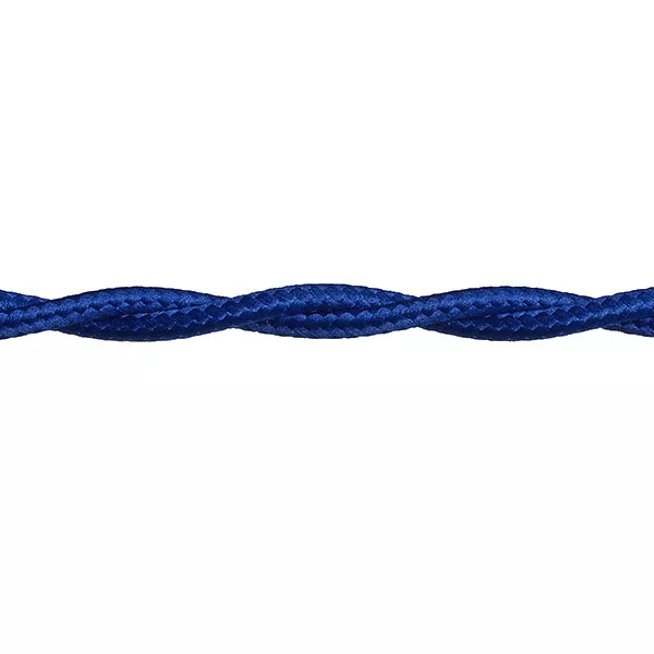 Stofkabel Gedraaid Blauw per meter