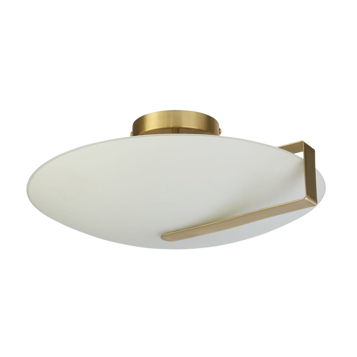 Searchlight Sundial Flush Goud Metaal & Mat Glas