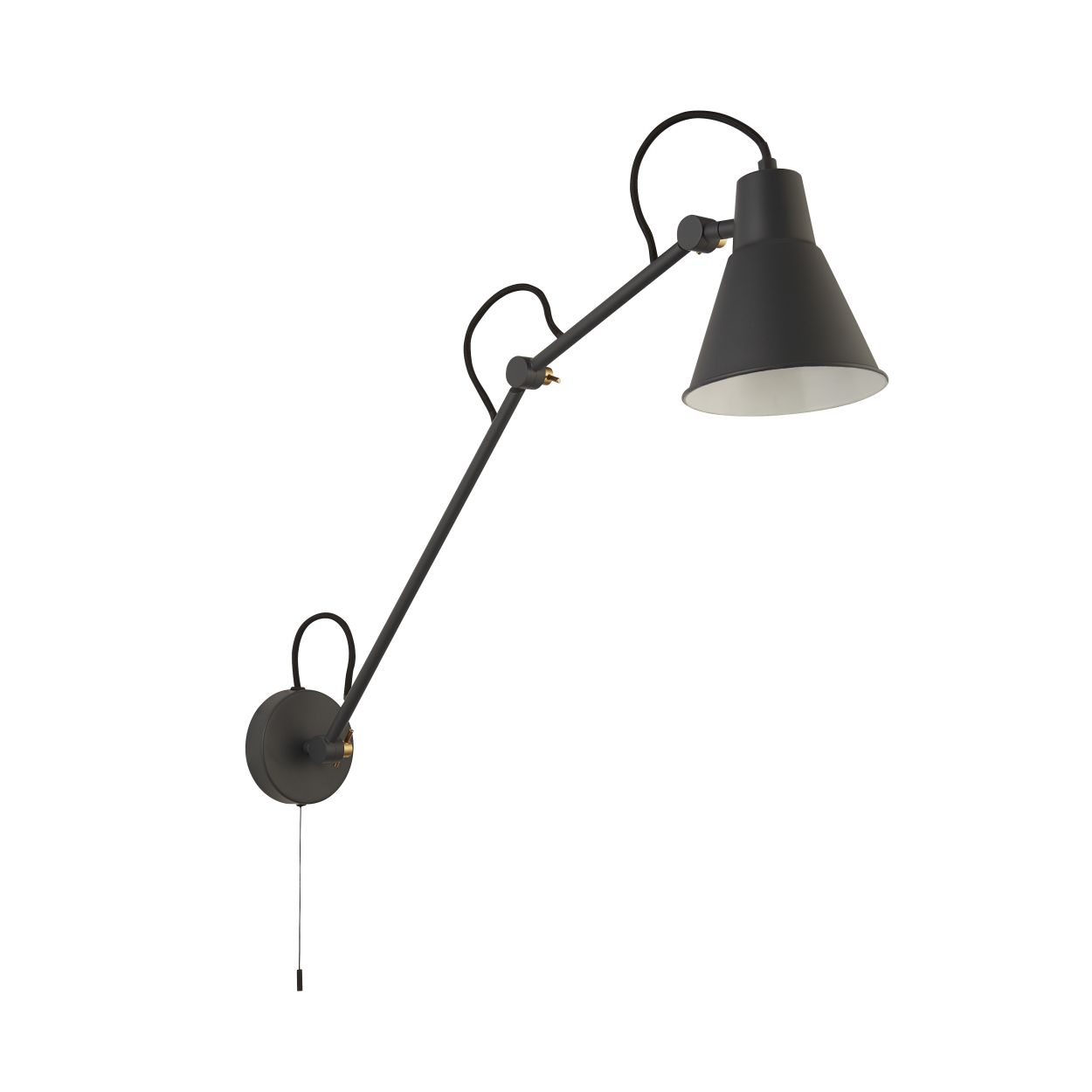 Searchlight Swing Arm Wandlamp Grijs Metaal