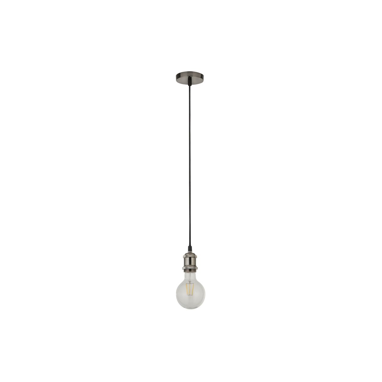 Searchlight Satin Zilver 1Lt Cable Hanglamp
