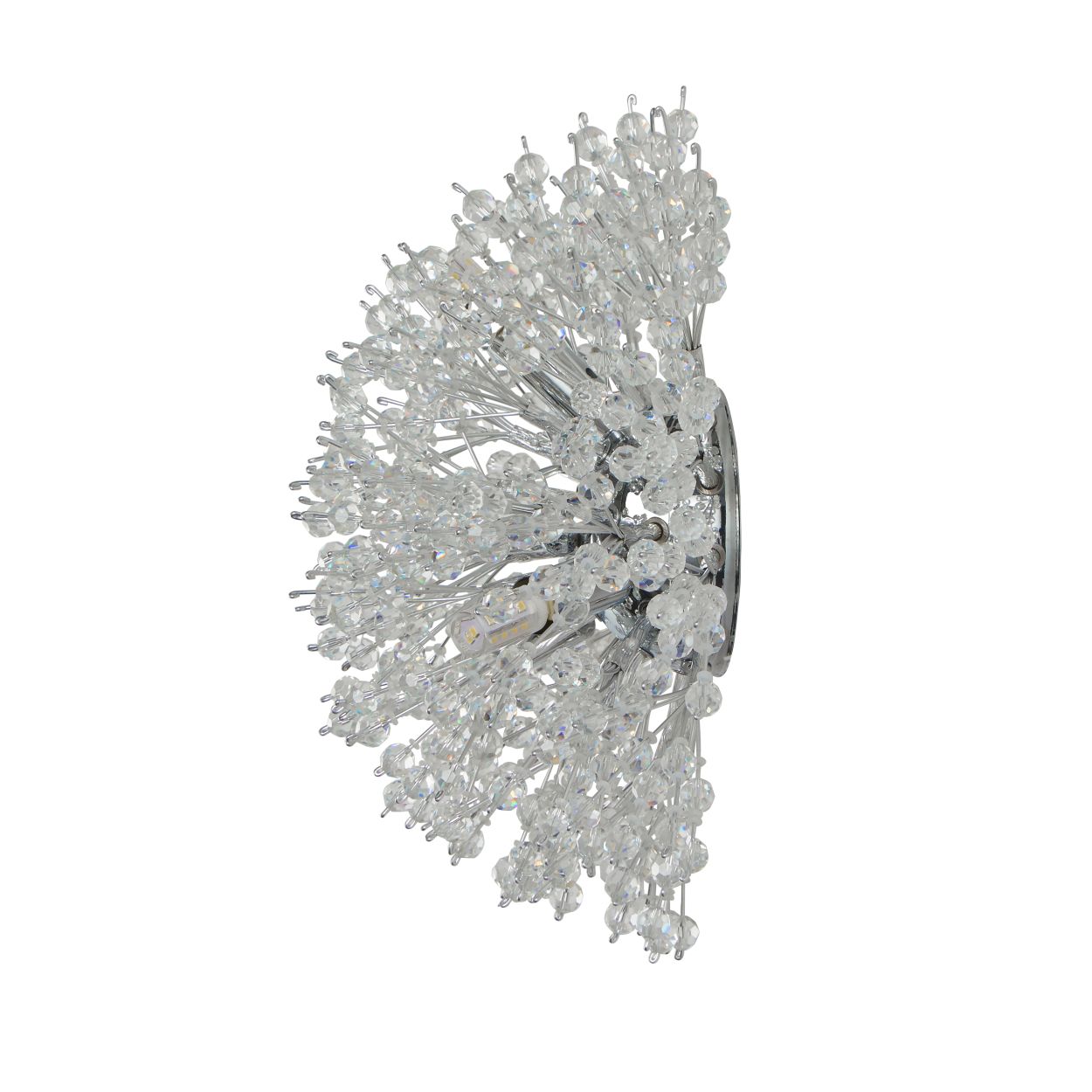 Searchlight Sunburst 3Lt Wandlamp Chroom Metaal & Glas Beads