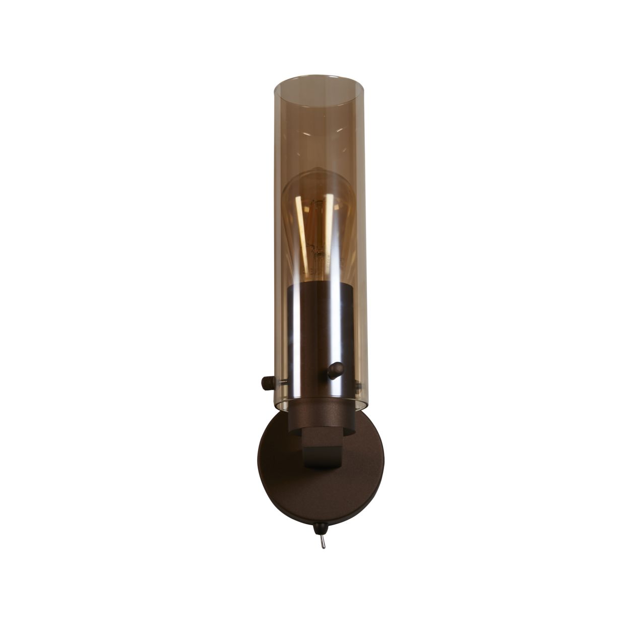 Searchlight Sweden II 1Lt Wandlamp Mocha Metaal & Amber Glas