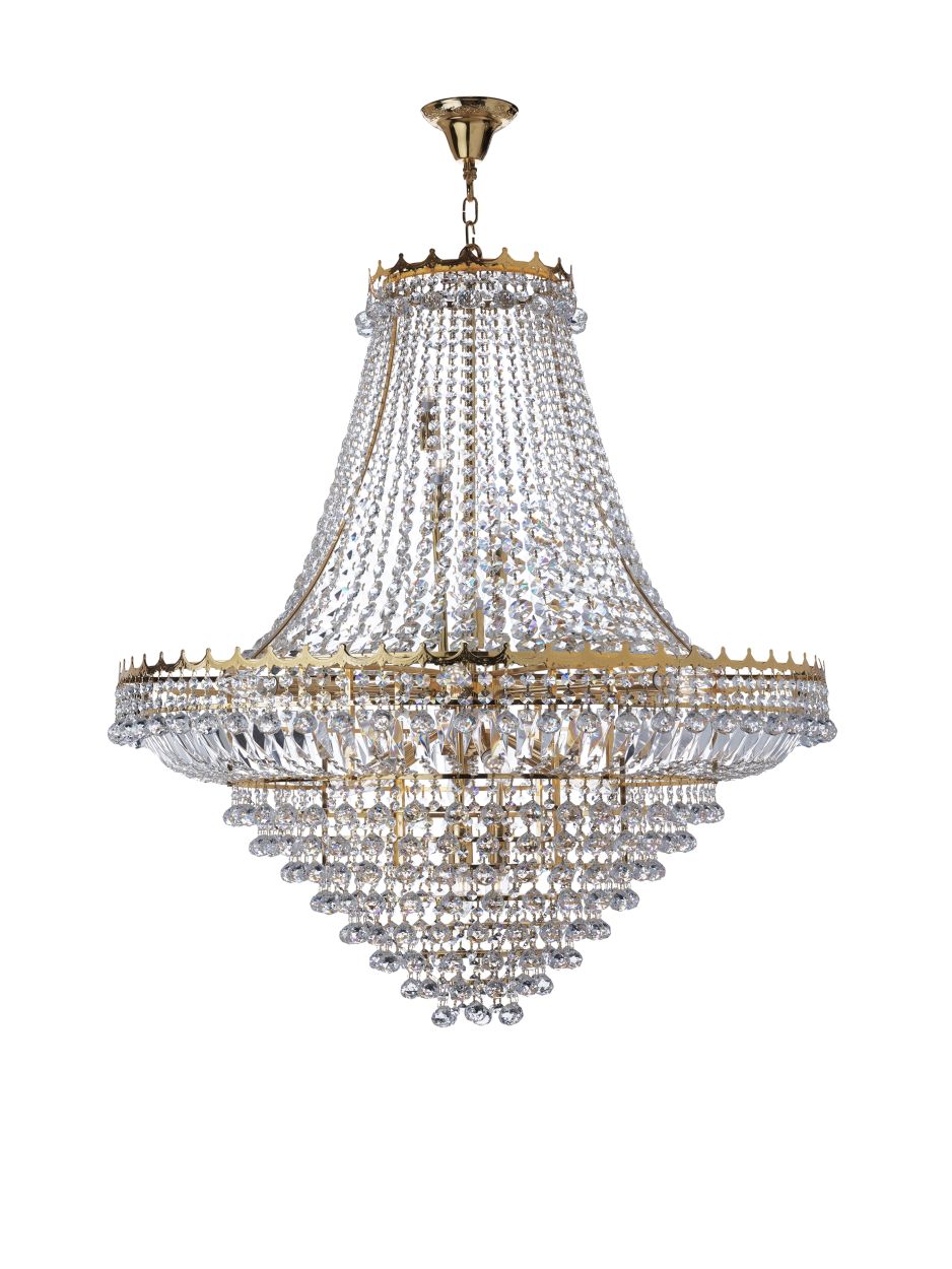 Searchlight Versailles 19Lt Kroonluchter Goud Metaal & Kristal