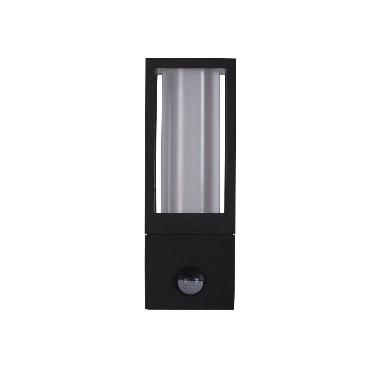 Searchlight Avenue Buiten Wandlamp Zwart Metaal & Wit Polycarbonate