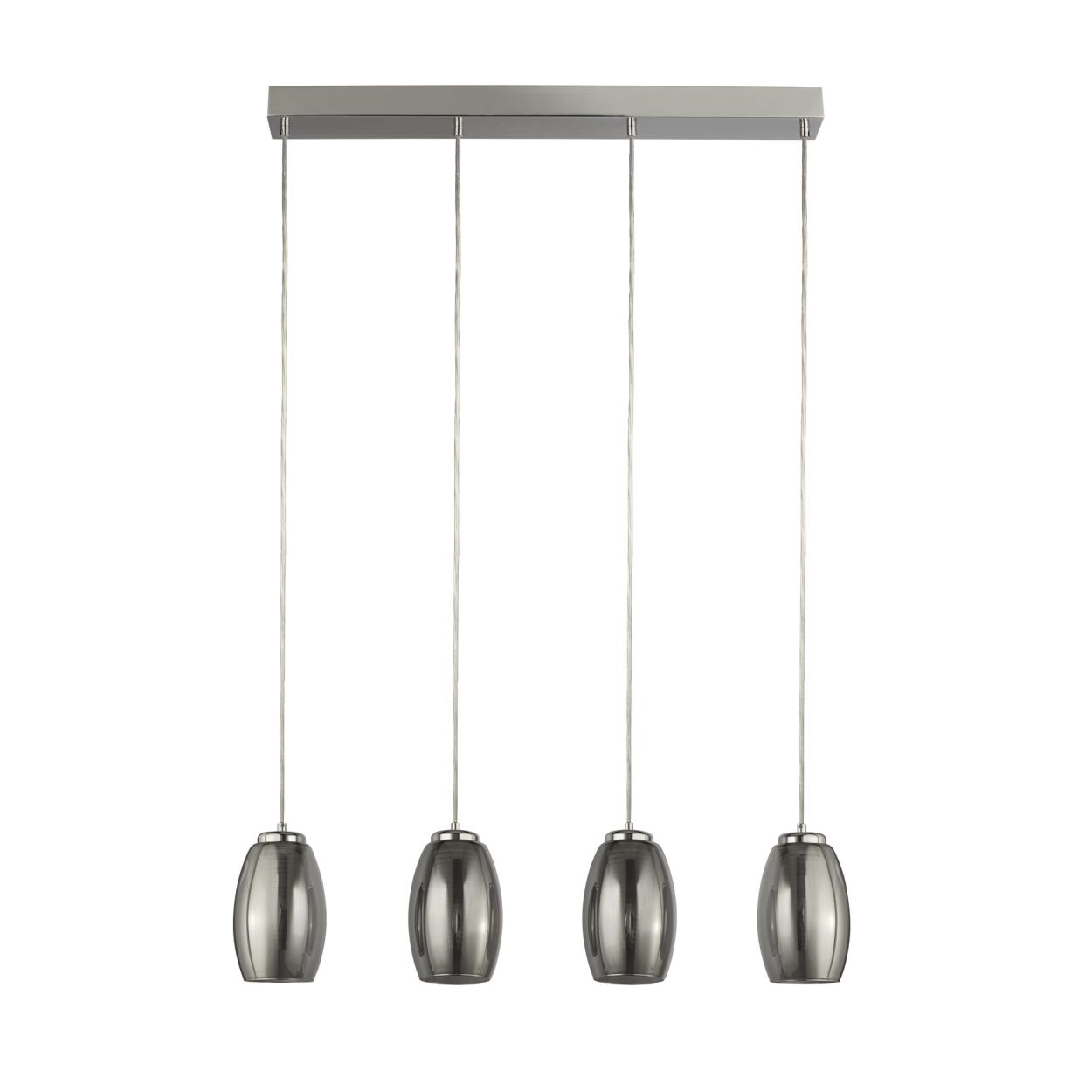 Searchlight Cyclone 4Lt Bar Hanglamp Chroom Metaal & Smoked Glas