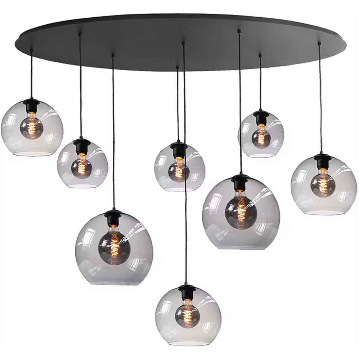 Highlight Hanglamp Bowl Zwart Smoke 8L