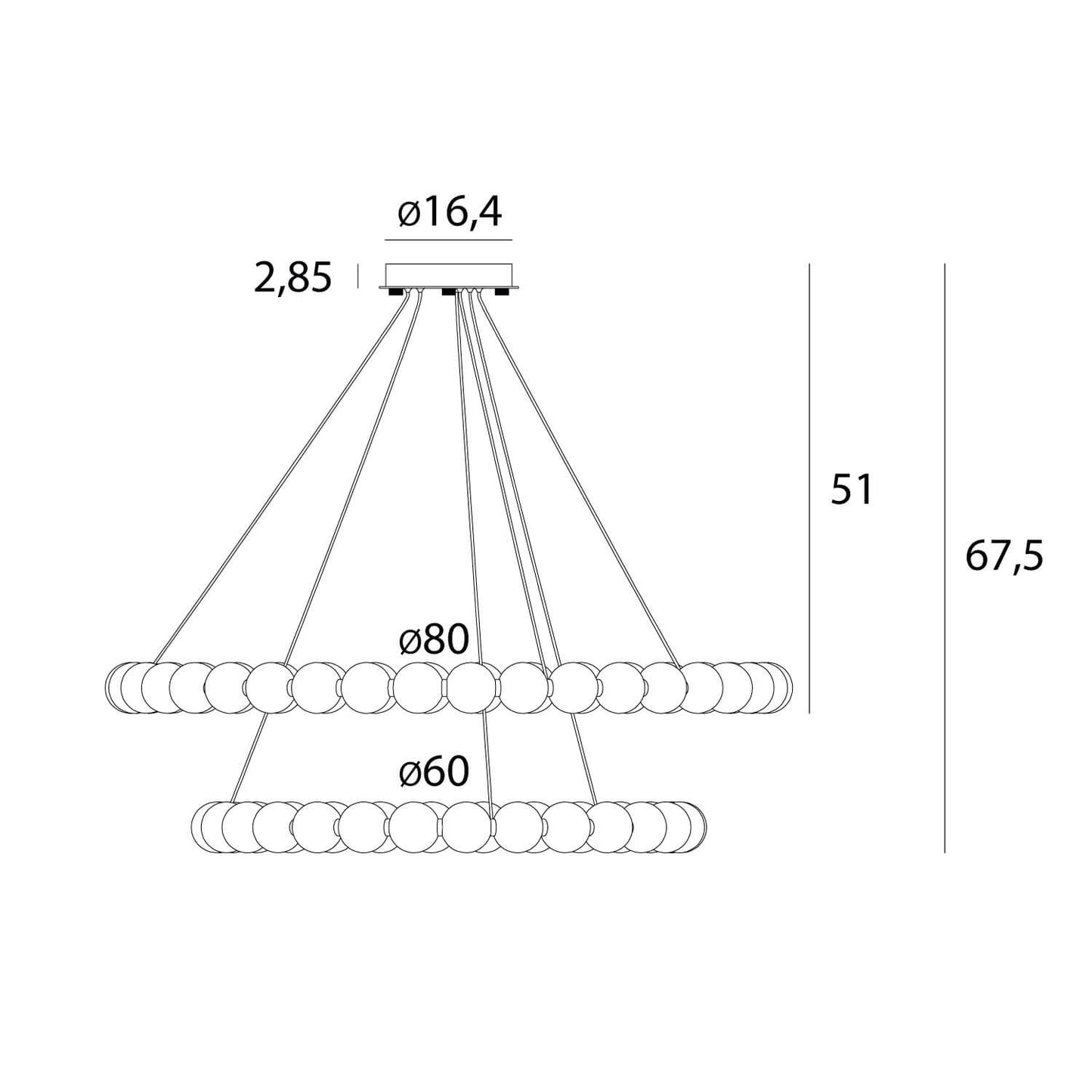 Maxlight P0623D Hanglamp Coralys
