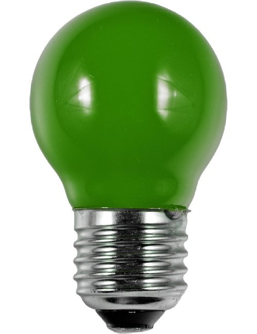 SPL LED E27 Fila Ball G45x75 230V 1W AC Green Non-Dim