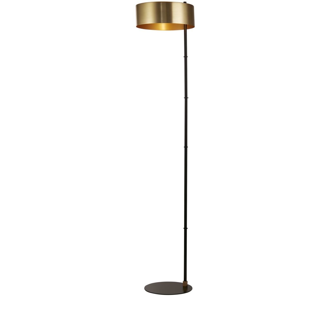 Searchlight Knox Vloerlamp Zwart & Goud Metaal