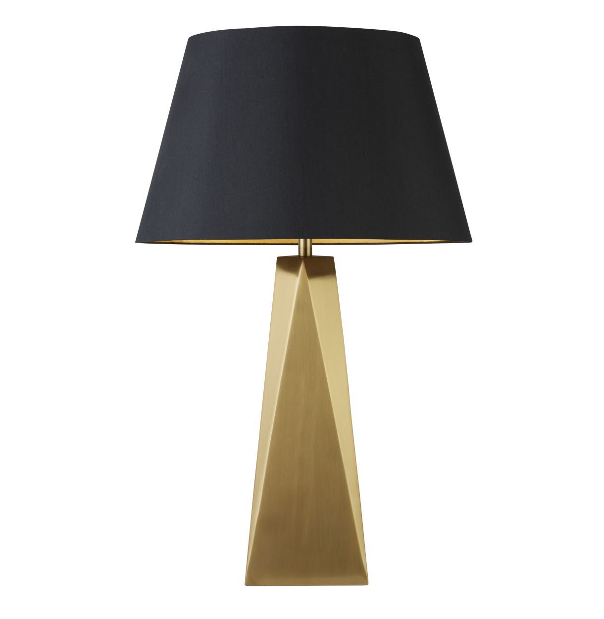 Searchlight Maldon Tafellamp Goud Metaal & Zwart Lampenkap with Goud Inner